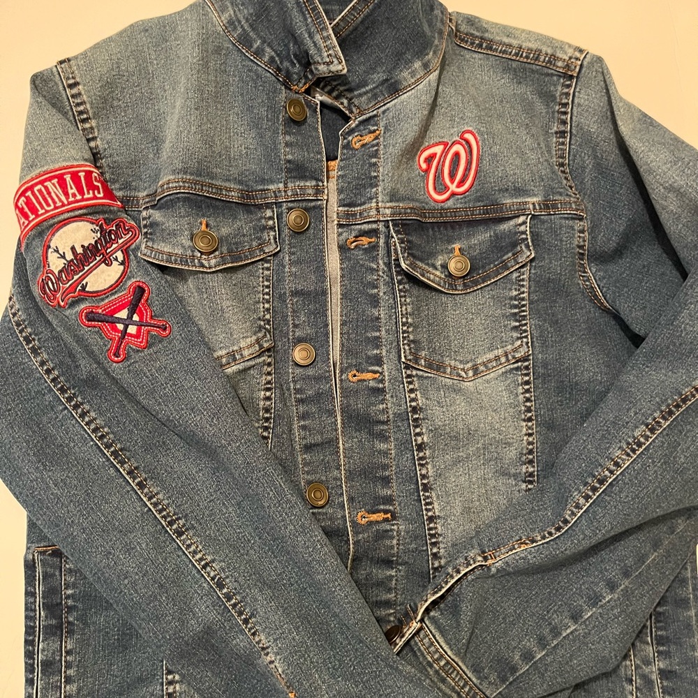 Washington National’s Kids Blue Jean Jacket with Nats Embroidered Patches